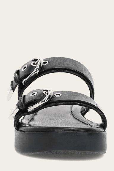 Maya Buckle Sandal - Black - Front
