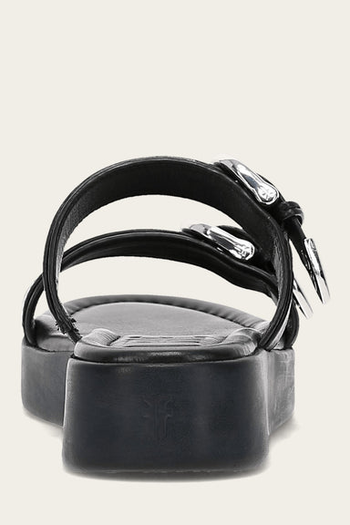 Maya Buckle Sandal - Black - Back