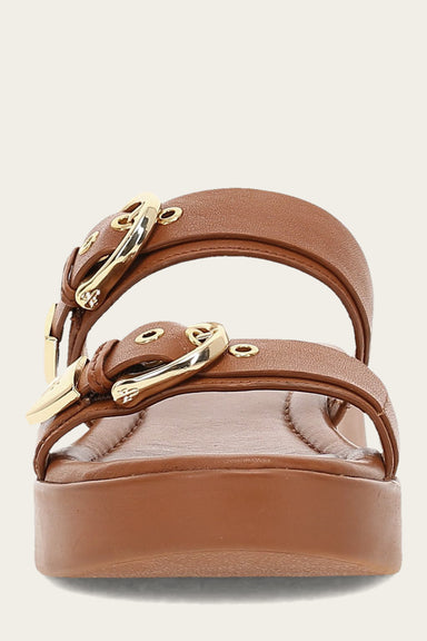 Maya Buckle Sandal - Dark Latte - Front