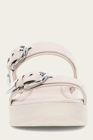 Maya Buckle Sandal - Ivory - Front