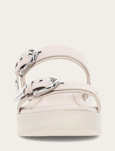Maya Buckle Sandal - Ivory - Front