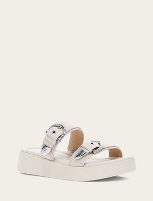 Maya Buckle Sandal - Ivory - Hero
