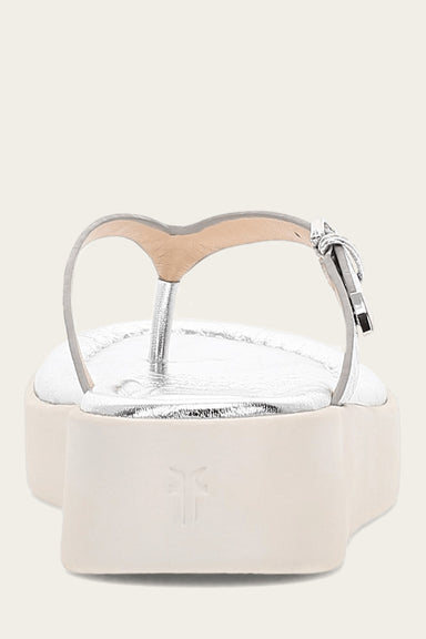 Maya Buckle Thong Sandal - Silver - Back