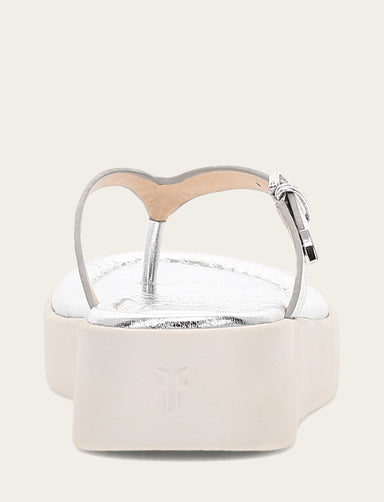 Maya Buckle Thong Sandal - Silver - Back