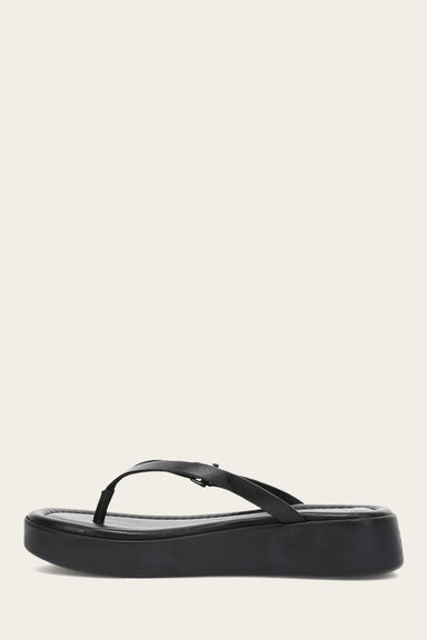 Maya Buckle Thong Sandal - Black - Inside