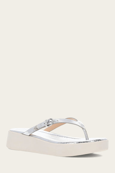 Maya Buckle Thong Sandal - Silver - Hero