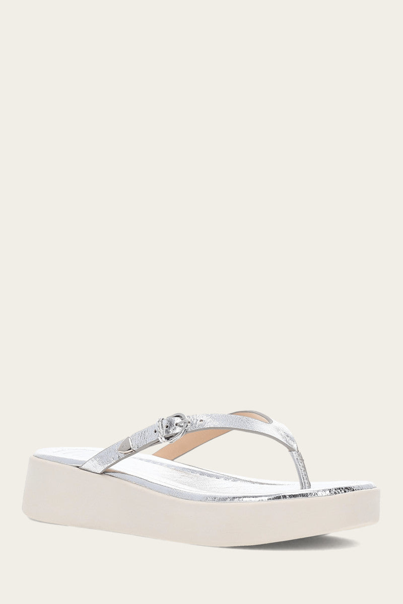 Maya Buckle Thong Sandal - Silver - Hero