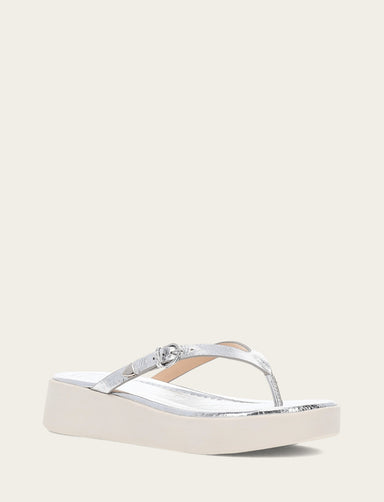 Maya Buckle Thong Sandal - Silver - Hero