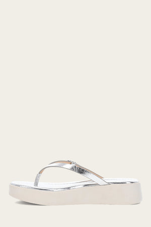 Maya Buckle Thong Sandal - Silver - Inside