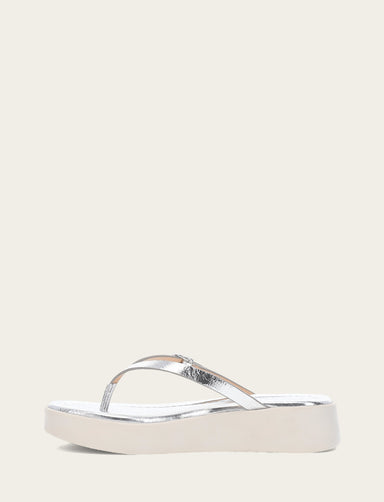 Maya Buckle Thong Sandal - Silver - Inside