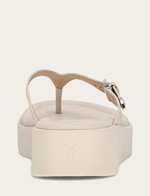 Maya Buckle Thong Sandal - Ivory - Back