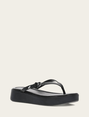 Maya Buckle Thong Sandal - Black - Hero