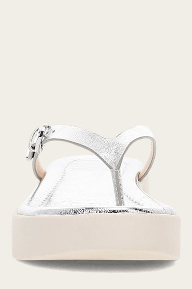 Maya Buckle Thong Sandal - Silver - Front