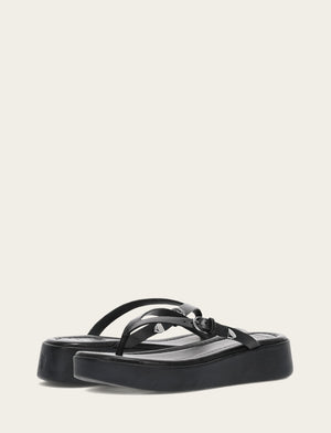Maya Buckle Thong Sandal - Black - Pair