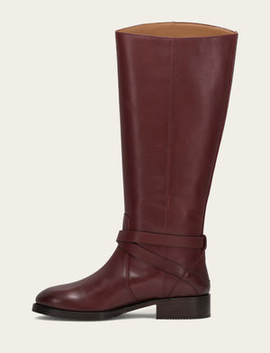 Melissa Belted Riding Wc - Merlot - Inside