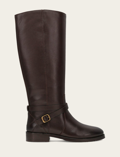 Melissa Belted Riding Wc - Dark Brown - Outside
