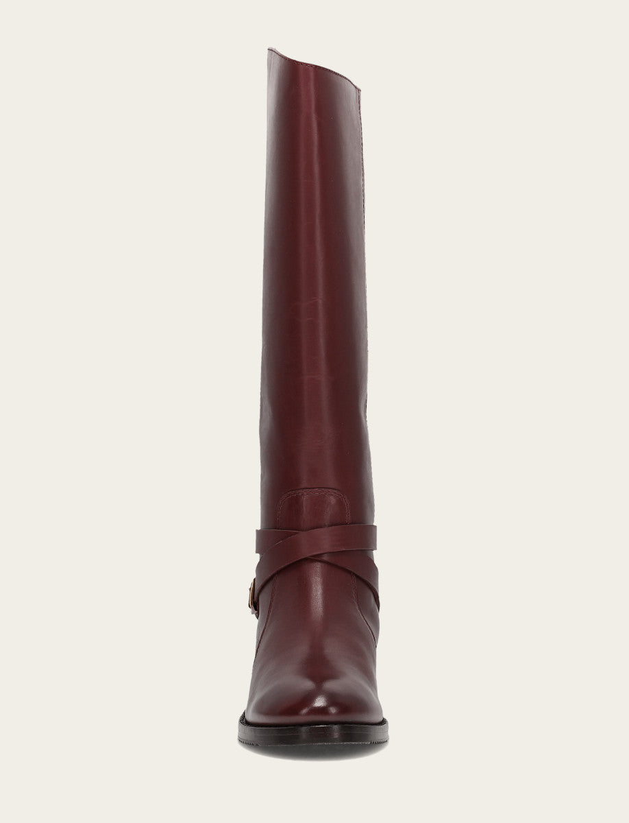 Melissa Belted Riding Wc - Merlot - Front