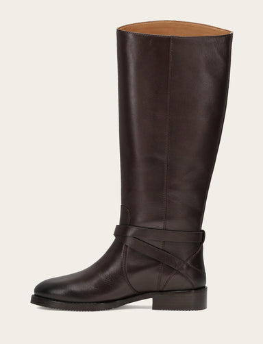 Melissa Belted Riding Wc - Dark Brown - Inside