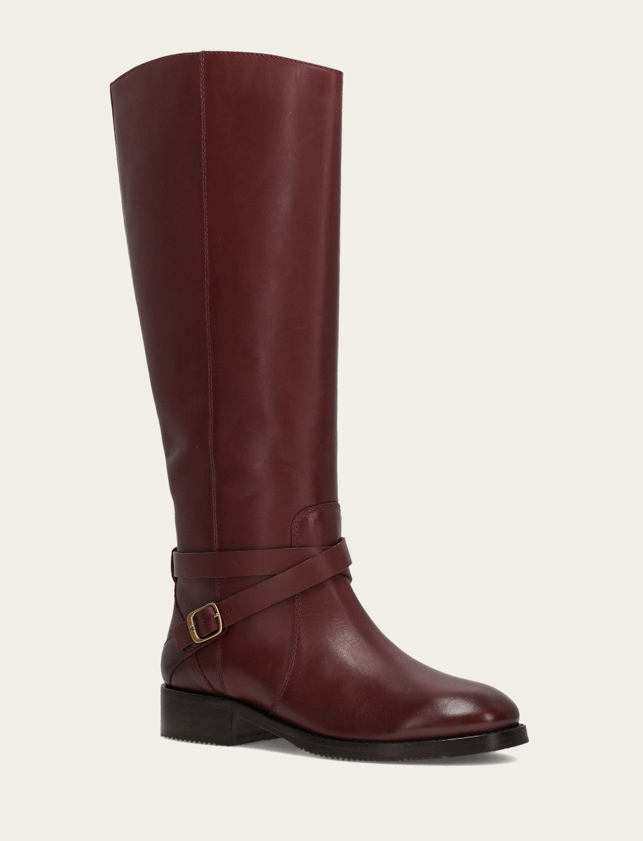 Melissa Belted Riding Wc - Merlot - Hero