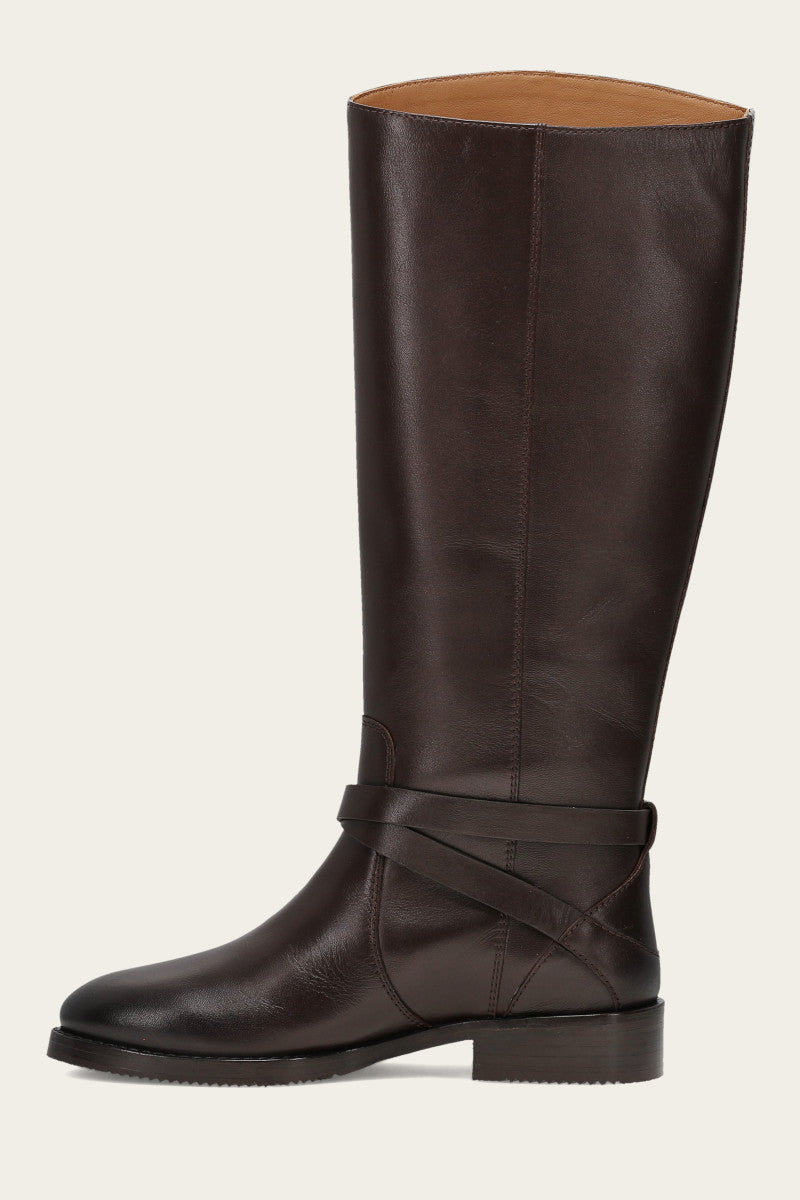 Melissa Belted Riding - Dark Brown - Inside