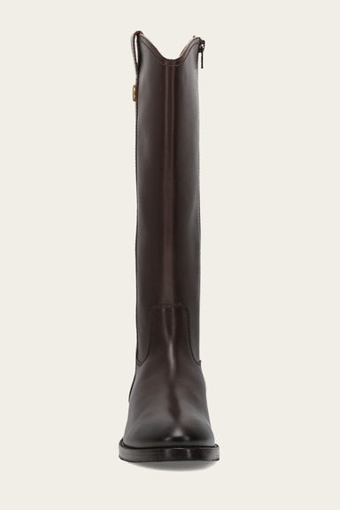 Melissa Button Tall Inside Zip - Dark Brown - Front