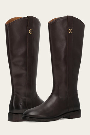 Melissa Button Tall Inside Zip - Dark Brown - Pair