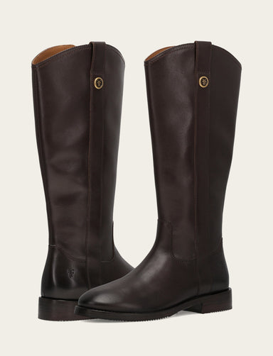 Melissa Button Tall Inside Zip - Dark Brown - Pair