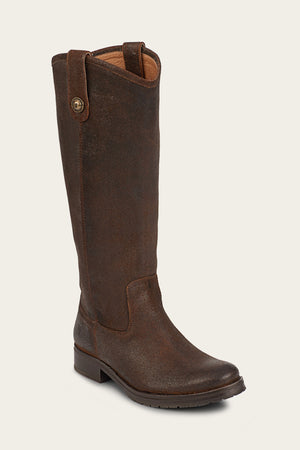 Melissa Double Sole Button Lug Tall - Brown - Hero