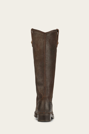 Melissa Double Sole Button Lug Tall - Brown - Back