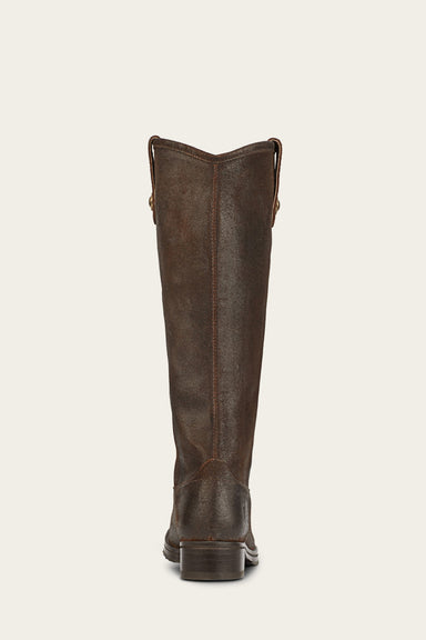 Melissa Double Sole Button Lug Tall - Brown - Back