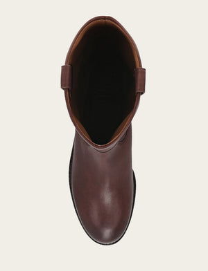 Melissa Lug Button Tall - Brown - Top Down