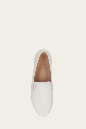 Mia Slip On - White - Top Down