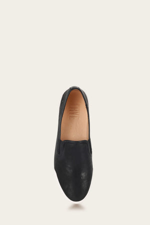 Mia Slip On - Black - Top Down