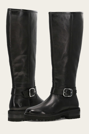 Olivia Buckle Tall - Black - Pair
