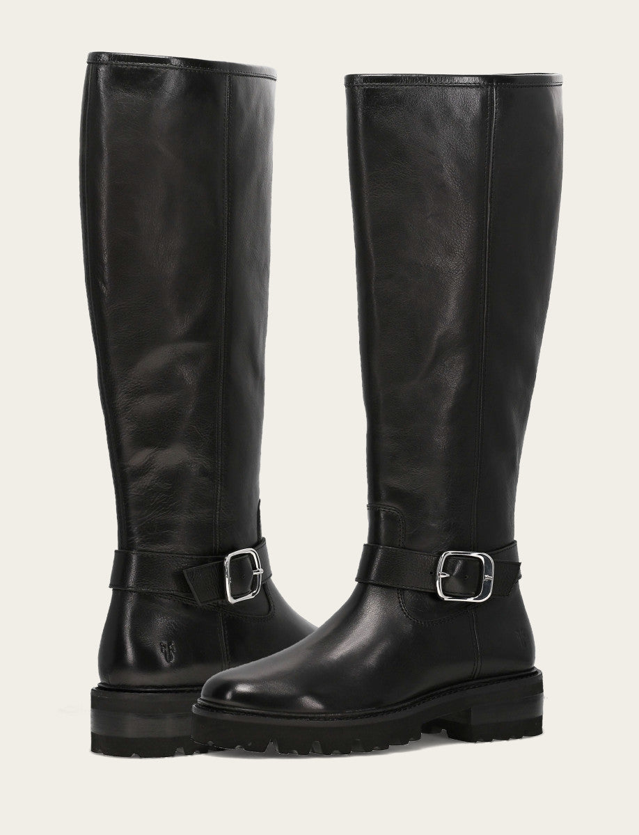 Olivia Buckle Tall - Black - Pair