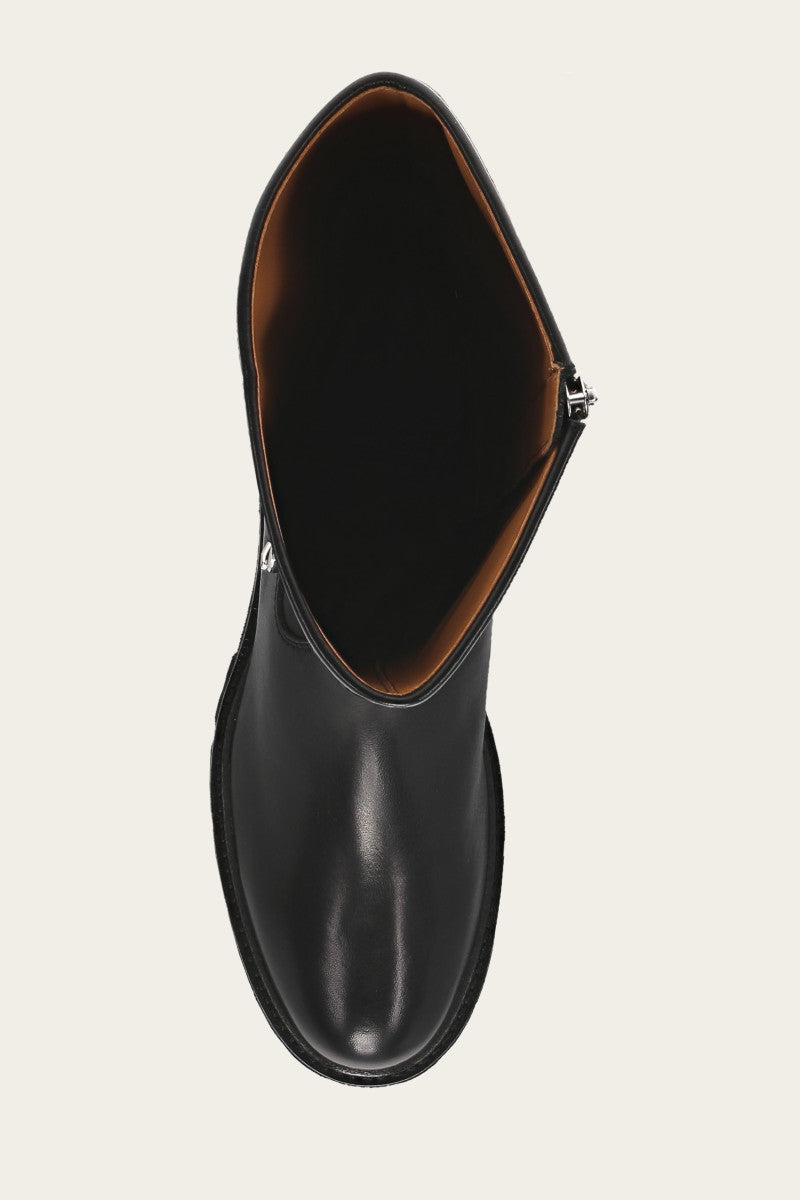 Olivia Buckle Tall - Black - Top Down