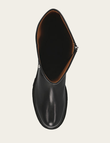 Olivia Buckle Tall - Black - Top Down