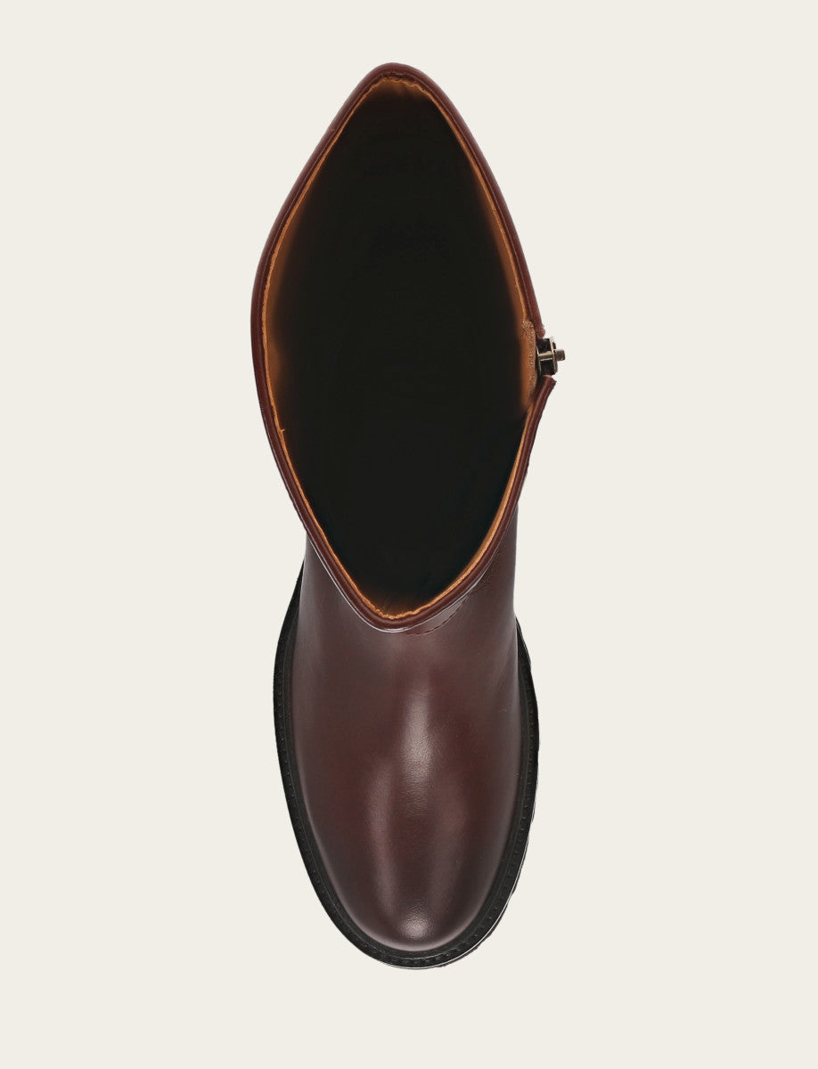 Olivia Buckle Tall - Bourbon - Top Down