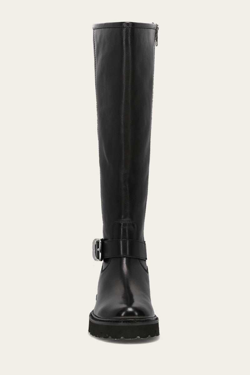 Olivia Buckle Tall - Black - Front