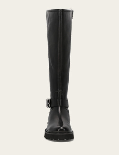 Olivia Buckle Tall - Black - Front