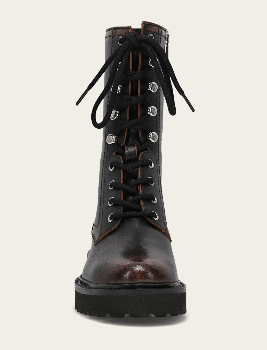 Olivia Combat - Antique Black - Front