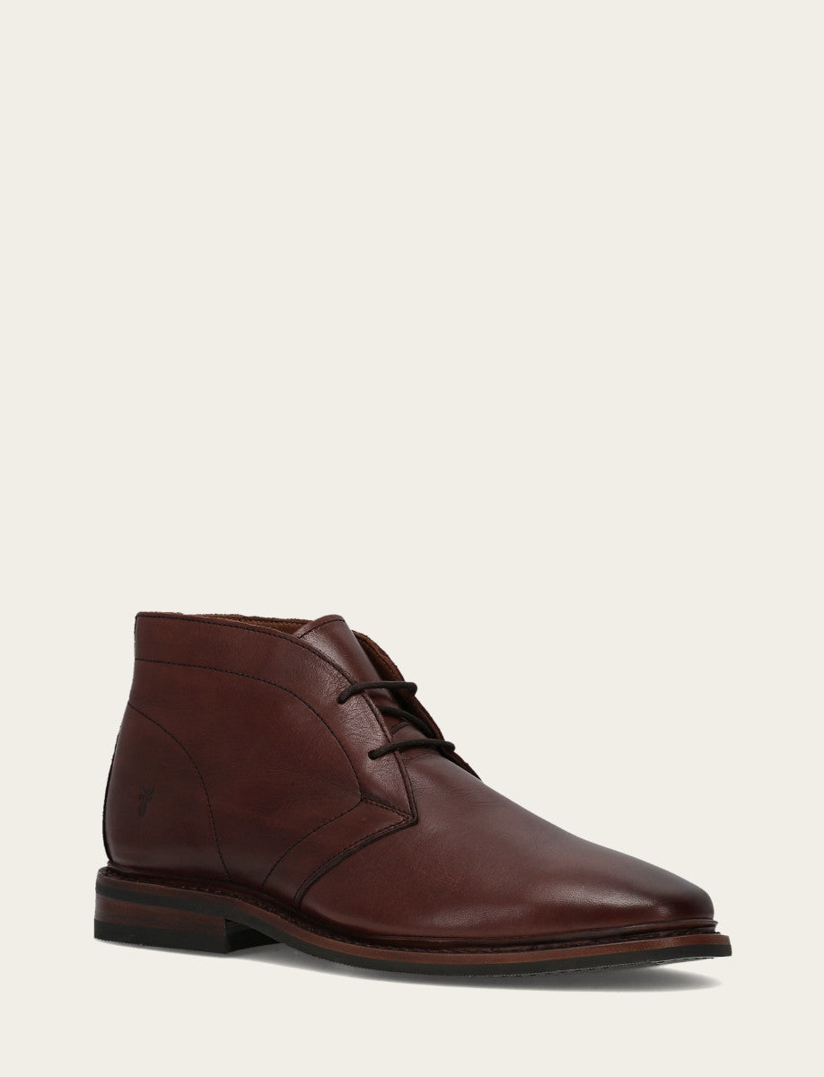 Men's Brown Oiled Leather Paul Chukka Boots Men's Brown Oiled Leather Paul Chukka Boots