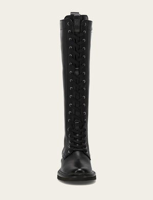 Phoebe Lace Up Tall - Black - Front