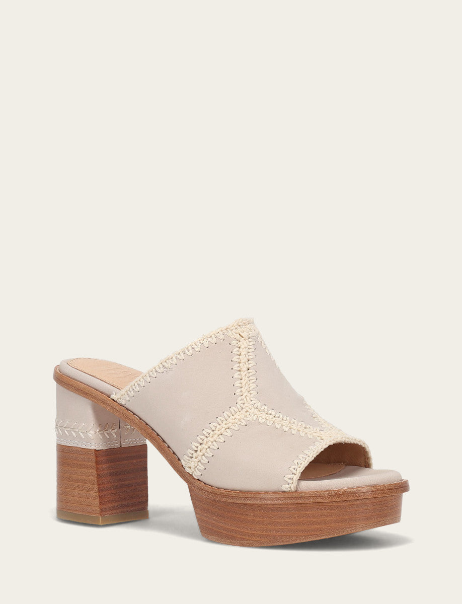 Pipa Crochet Platform Sandal - Ivory - Hero