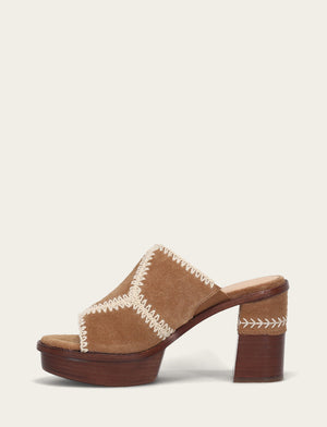 Pipa Crochet Platform Sandal - Almond - Inside