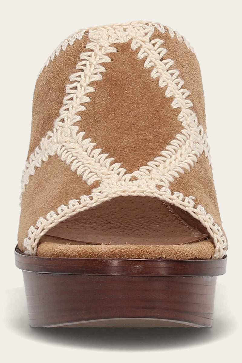 Pipa Crochet Platform Sandal - Almond - Front