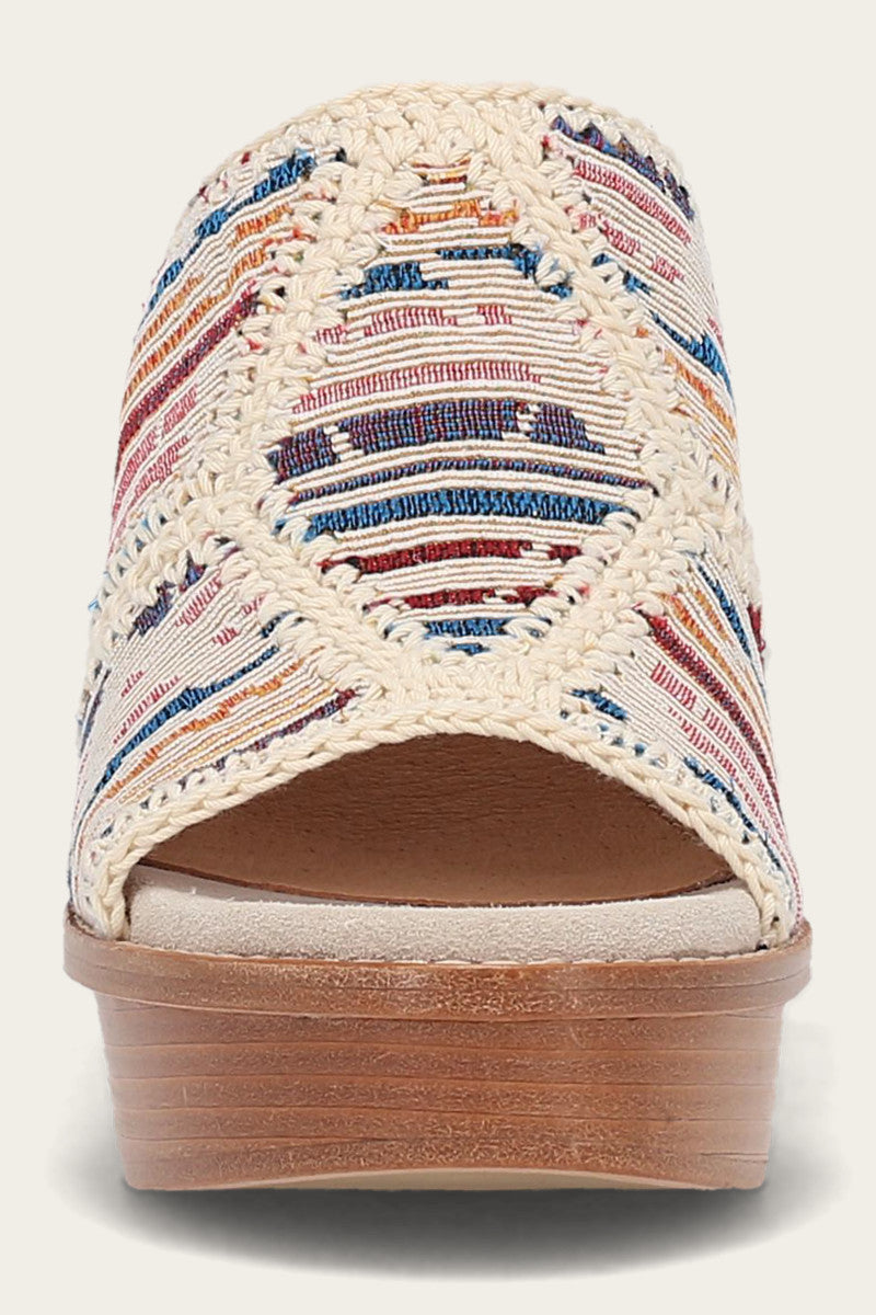 Pipa Crochet Platform Sandal - Ivory Sw - Front