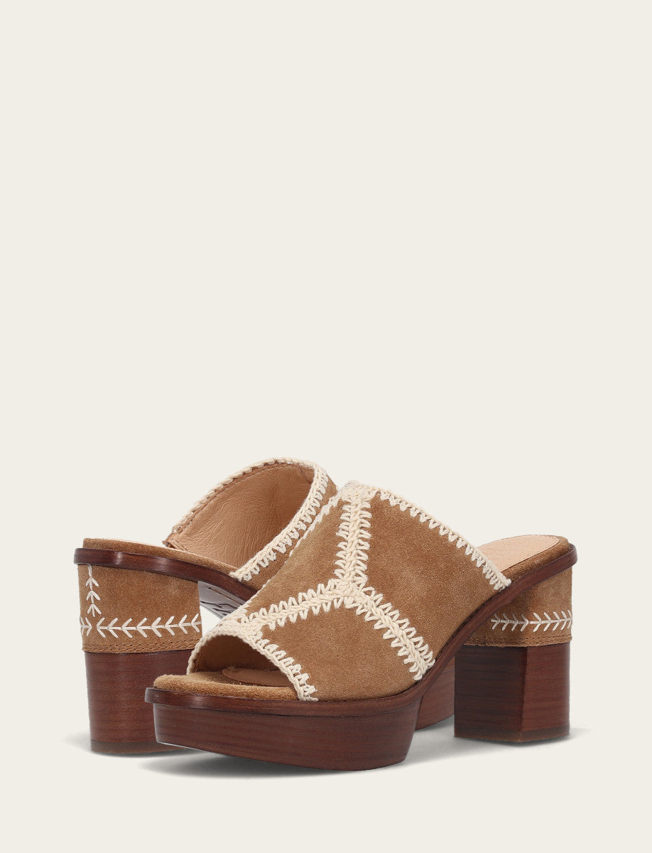 Pipa Crochet Platform Sandal - Almond - Pair