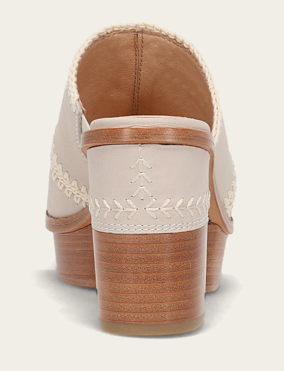 Pipa Crochet Platform Sandal - Ivory - Back