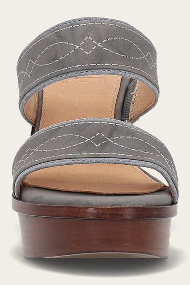 Pipa Woodstock 2 Band Platform Sandal - Grey Sky - Front